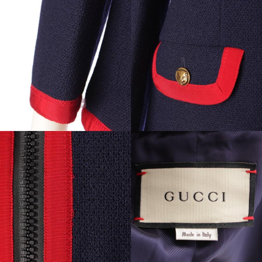 GUCCI 【グッチ】Gucci タイガーキャットボタン ジップアップ ノー  