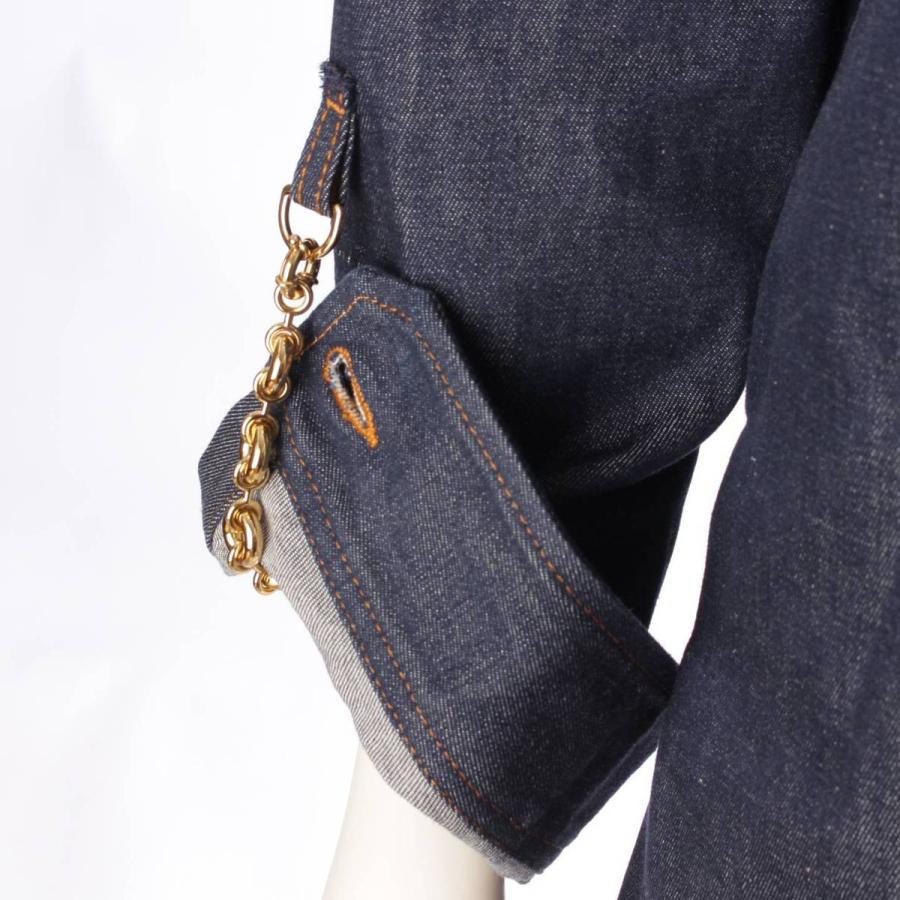 LOEWE ロエベ 24SS コットン アナグラム チェーン デニム シャツ 