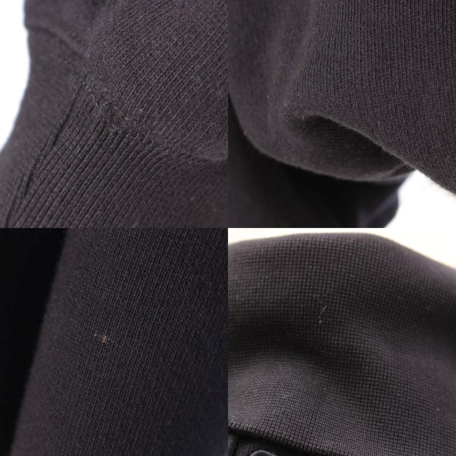 Alexanderwangクロップド丈ハイネックスウェット ロゴ刺繍黒XS