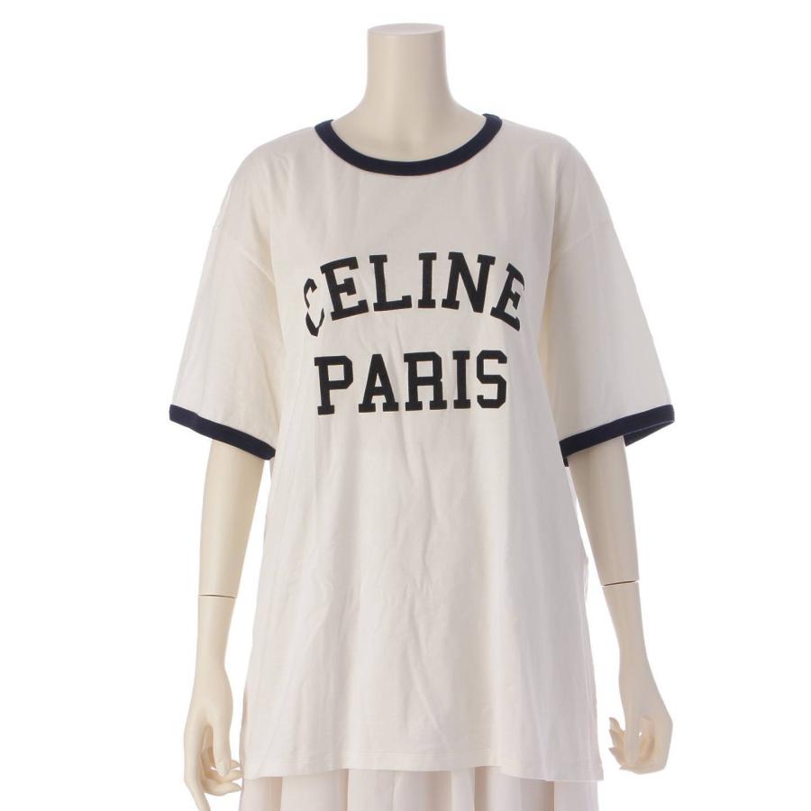 CELINE 【セリーヌ】Celine ルーズ ロゴ コットン 半袖 リンガー T 