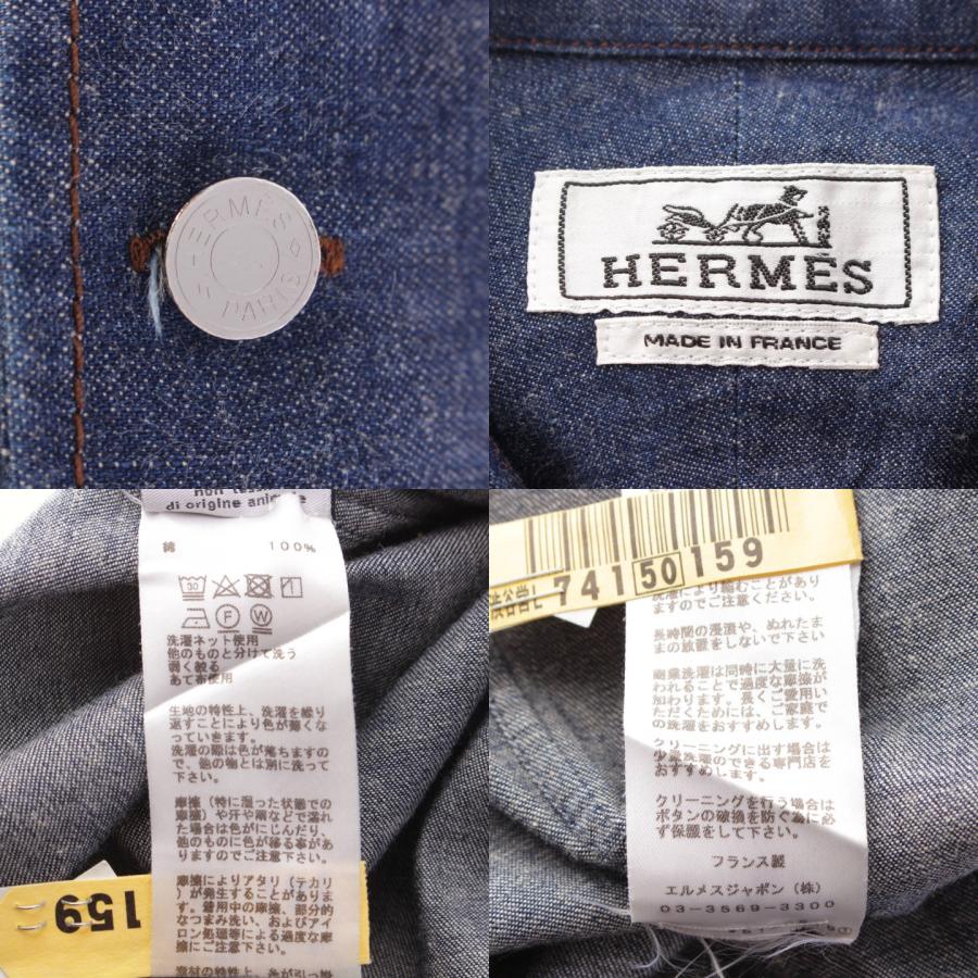 HERMES 【エルメス】Hermes メンズ デニムシャツ オレンジ HERMES 【エルメス】Hermes メンズ デニムシャツ オレンジ