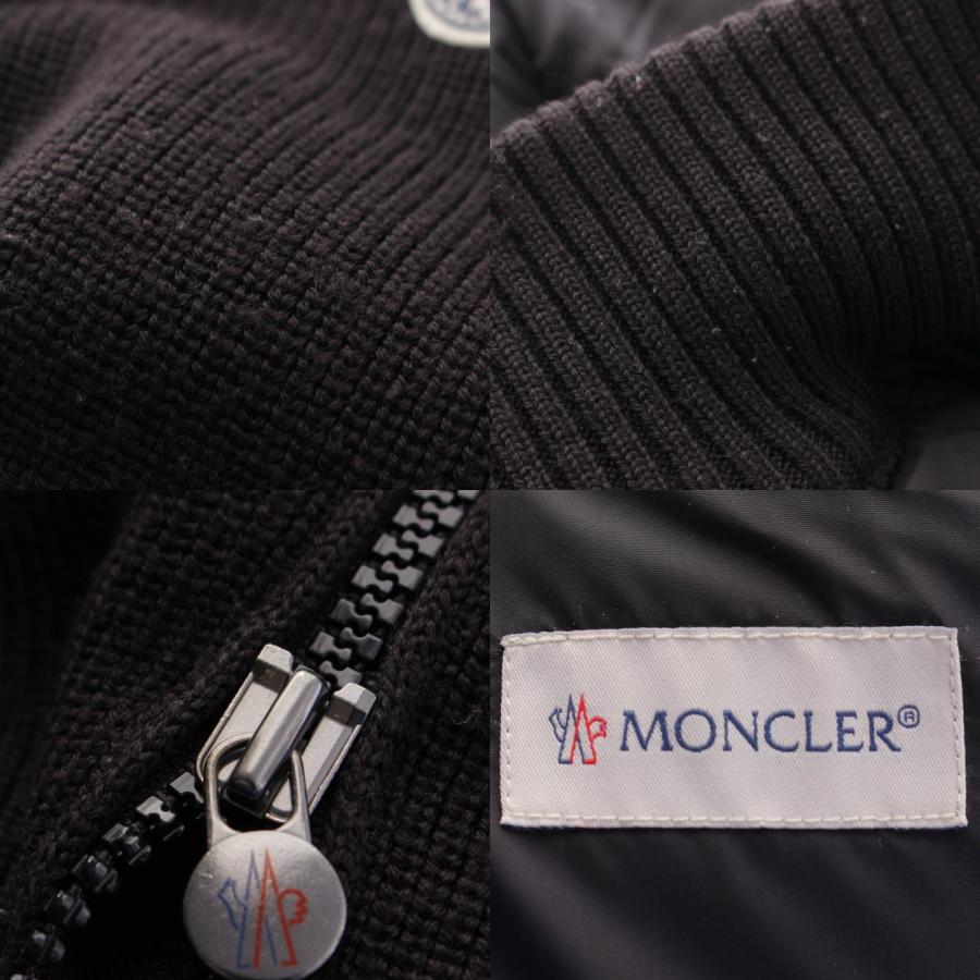 【モンクレール】Moncler　16年 メンズ ニット切替 フード ダウンベスト ジャケット ブラック XL 【中古】【正規品保証】207351｜retrojp｜08