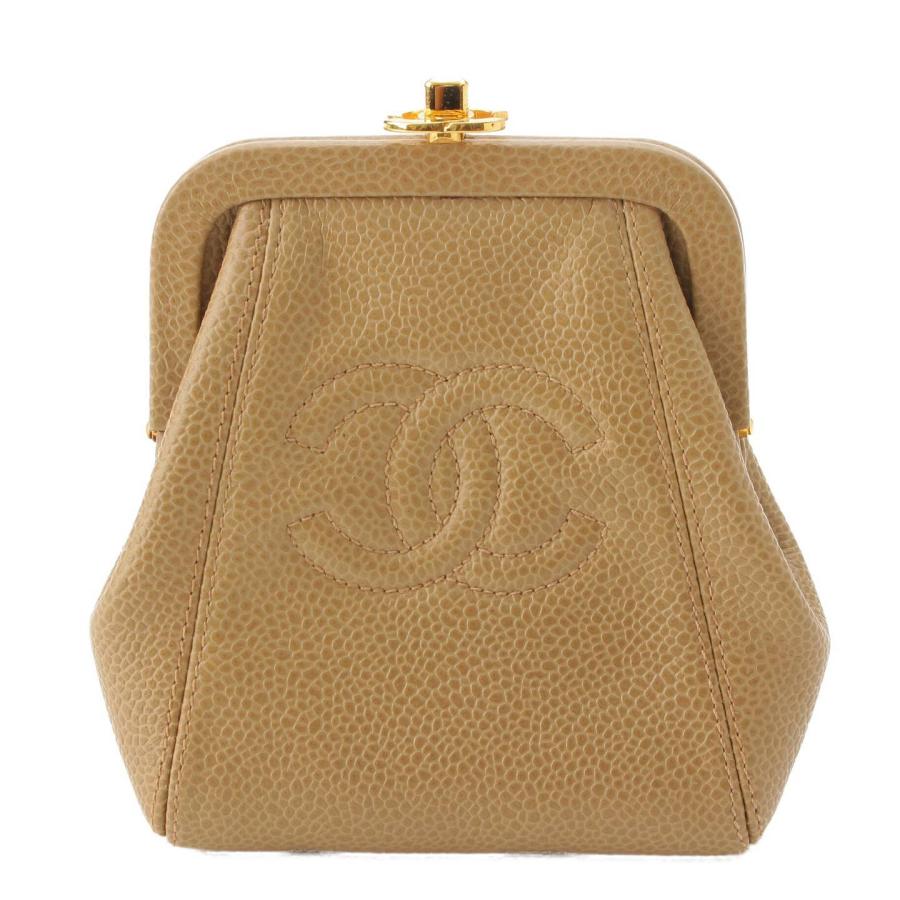 CHANEL 【シャネル】Chanel 4番台 ココマーク キャビアスキン がま口 