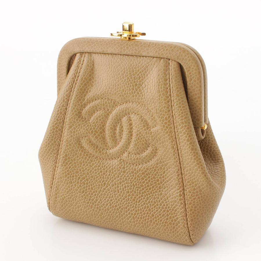 美品 CHANEL ココマーク キャビアスキン ポーチ ヴィンテージ 激レア・ヴィンテージ品】CHANEL ココマーク キャビアスキンポーチ