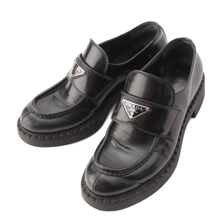 PRADA 【プラダ】Prada モノリス ブラッシュドレザー ローファー PRADA 【プラダ】Prada モノリス ブラッシュドレザー ローファー