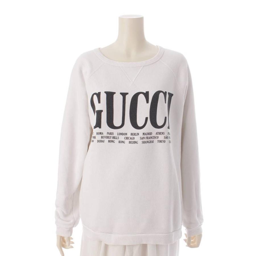 GUCCI 【グッチ】Gucci フロント ロゴ プリント コットン スウェット 