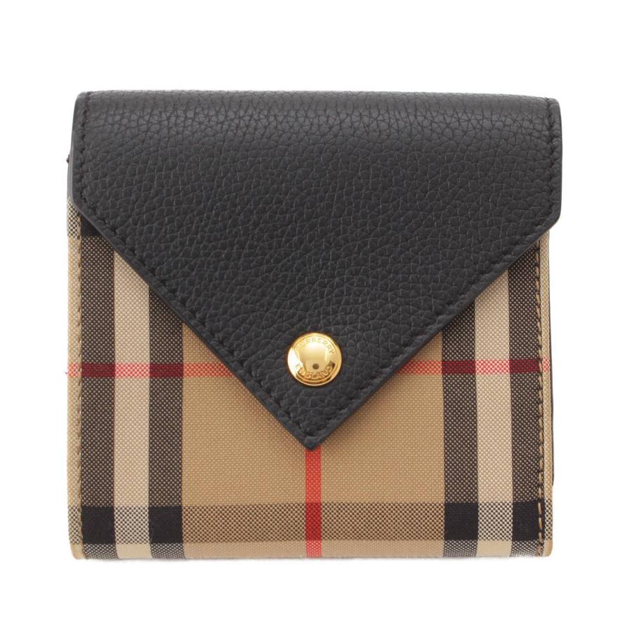 BURBERRY バーバリー ノバチェック コンパクト 折り財布 キャンバス