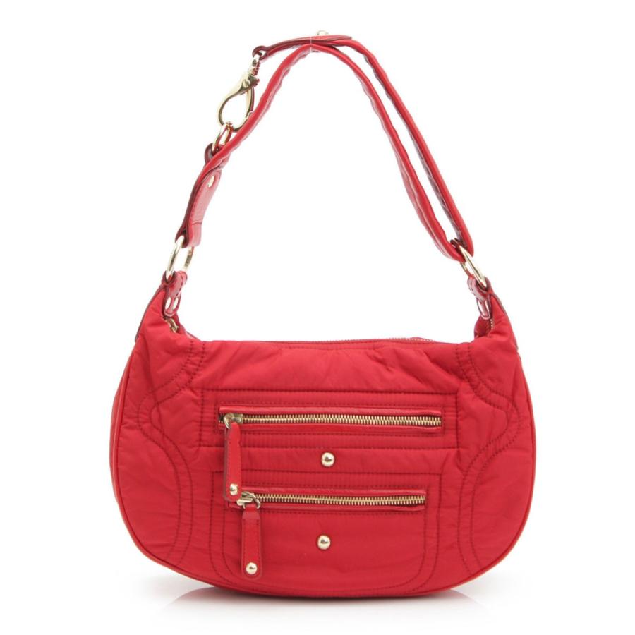 トッズ】Tods ナイロン ハンドバッグ ショルダー レッド 【中古 