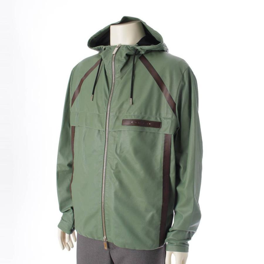 Berluti 【ベルルッティ】Berluti メンズ ロゴ レザー フード ブルゾン 