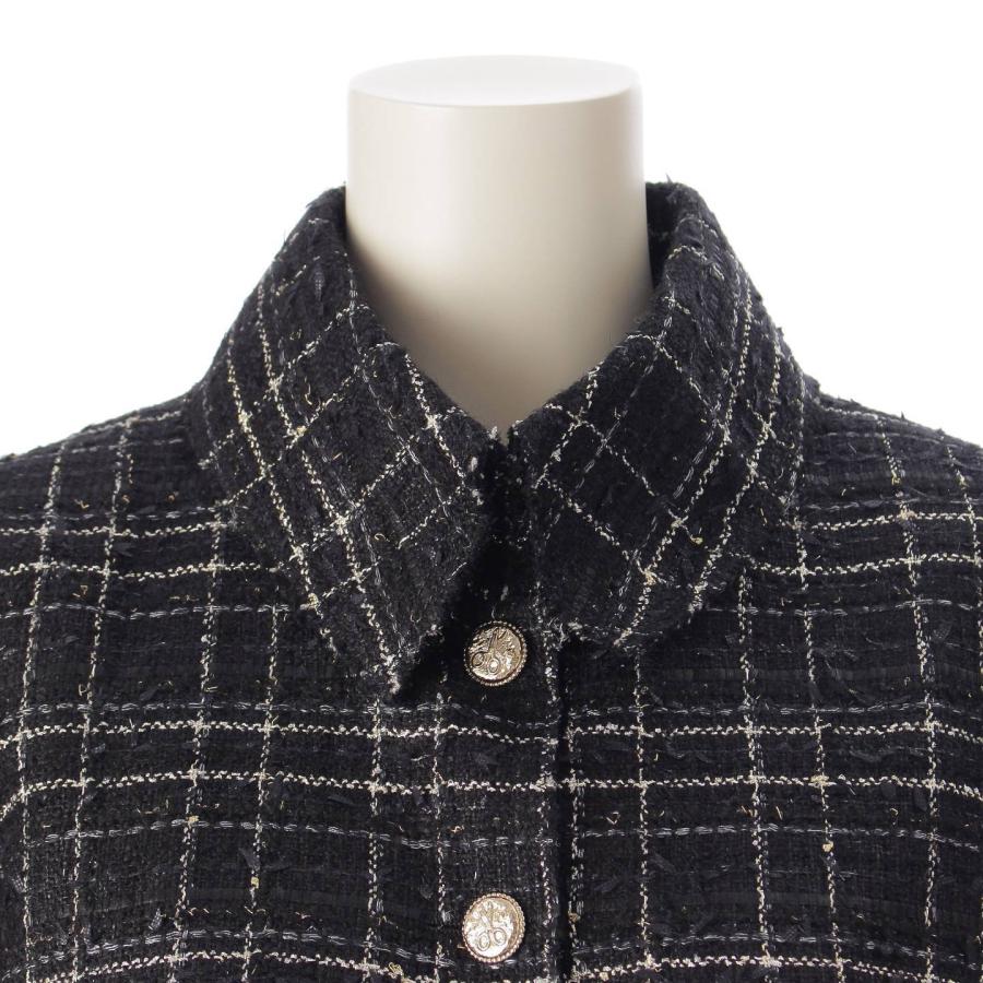 CHANEL 【シャネル】Chanel 08C ツイード ラメ ハサミモチーフボタン  