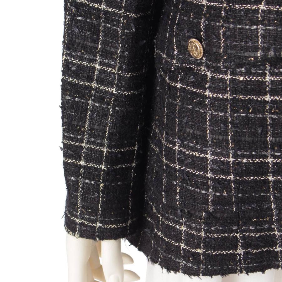 CHANEL 【シャネル】Chanel 08C ツイード ラメ ハサミモチーフボタン  