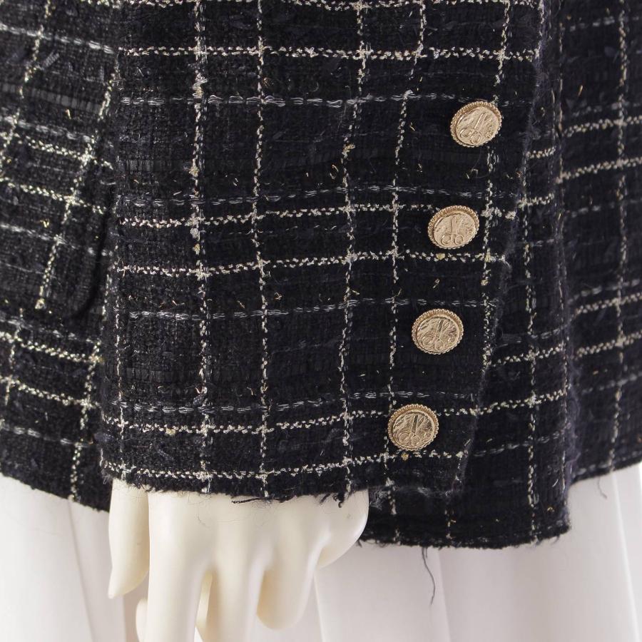 CHANEL 【シャネル】Chanel 08C ツイード ラメ ハサミモチーフボタン  