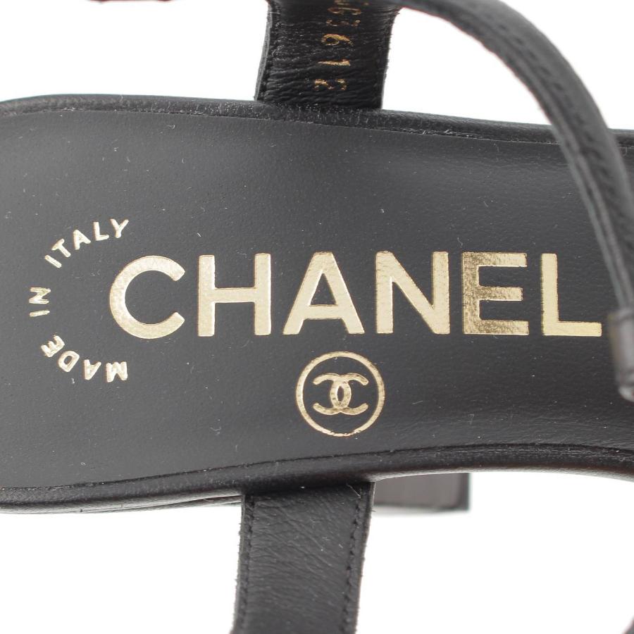 CHANEL 【シャネル】Chanel ココマーク サテン レザー パールスタッズ 