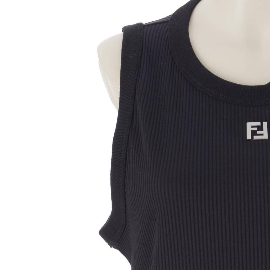 FENDI（フェンディ） 24SS FFロゴ リブ タンクトップ FY1297 ブラック