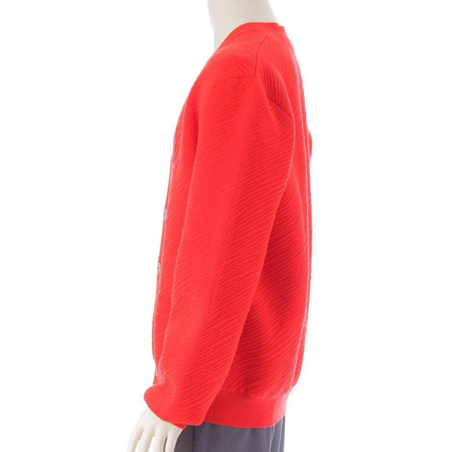 【ルイヴィトン】Louis Vuitton　24SS メンズ LVロゴ エピ ウール  ニット Vネック ーディガン 1AFALU レッド L 【中古】【鑑定済・正規品保証】212192の画像