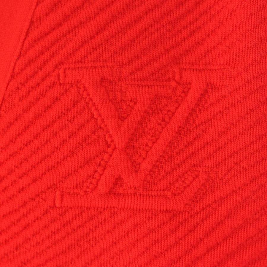 【ルイヴィトン】Louis Vuitton　24SS メンズ LVロゴ エピ ウール  ニット Vネック ーディガン 1AFALU レッド L 【中古】【鑑定済・正規品保証】212192の画像