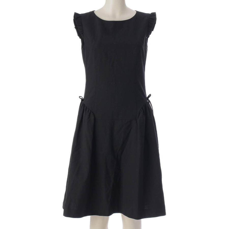 Rene 【ルネ】Rene フリル サイドリボン ノースリーブ ワンピース  