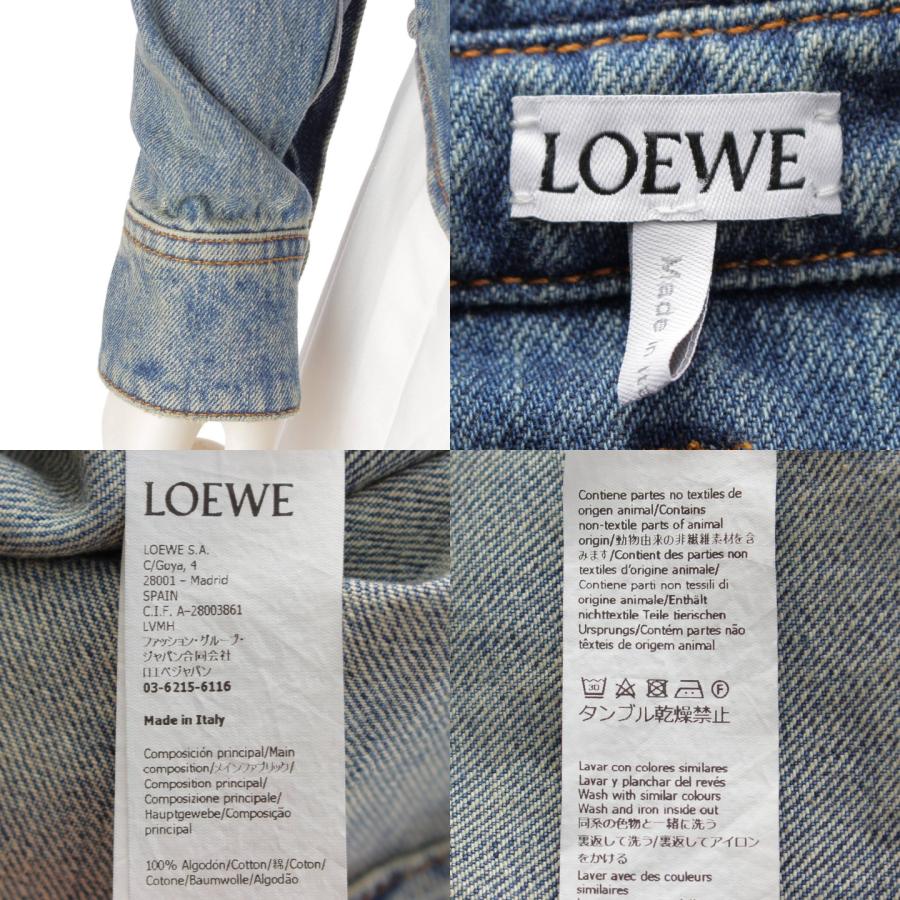 LOEWE 【ロエベ】Loewe コットン ウォッシュドデニム ボウシャツ LOEWE 【ロエベ】Loewe コットン ウォッシュドデニム ボウシャツ