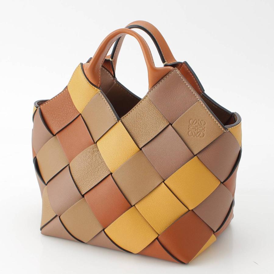 LOEWE 【ロエベ】Loewe ウーブン バスケット 2way レザー ハンドバッグ 