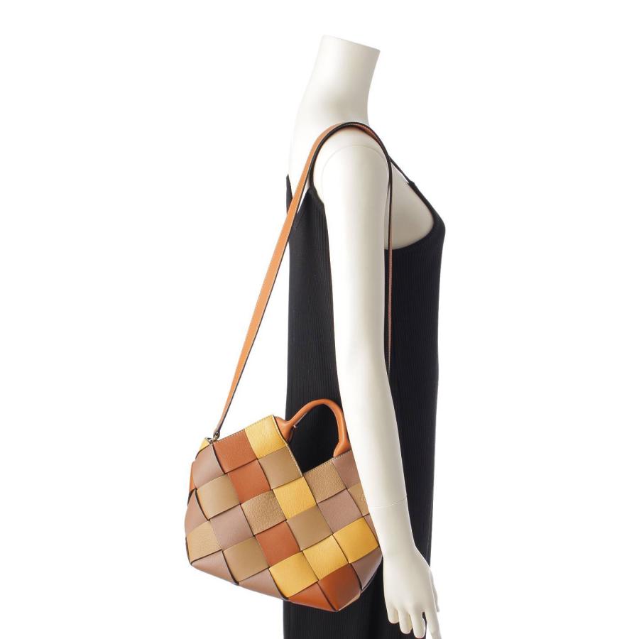 LOEWE 【ロエベ】Loewe ウーブン バスケット 2way レザー ハンドバッグ 