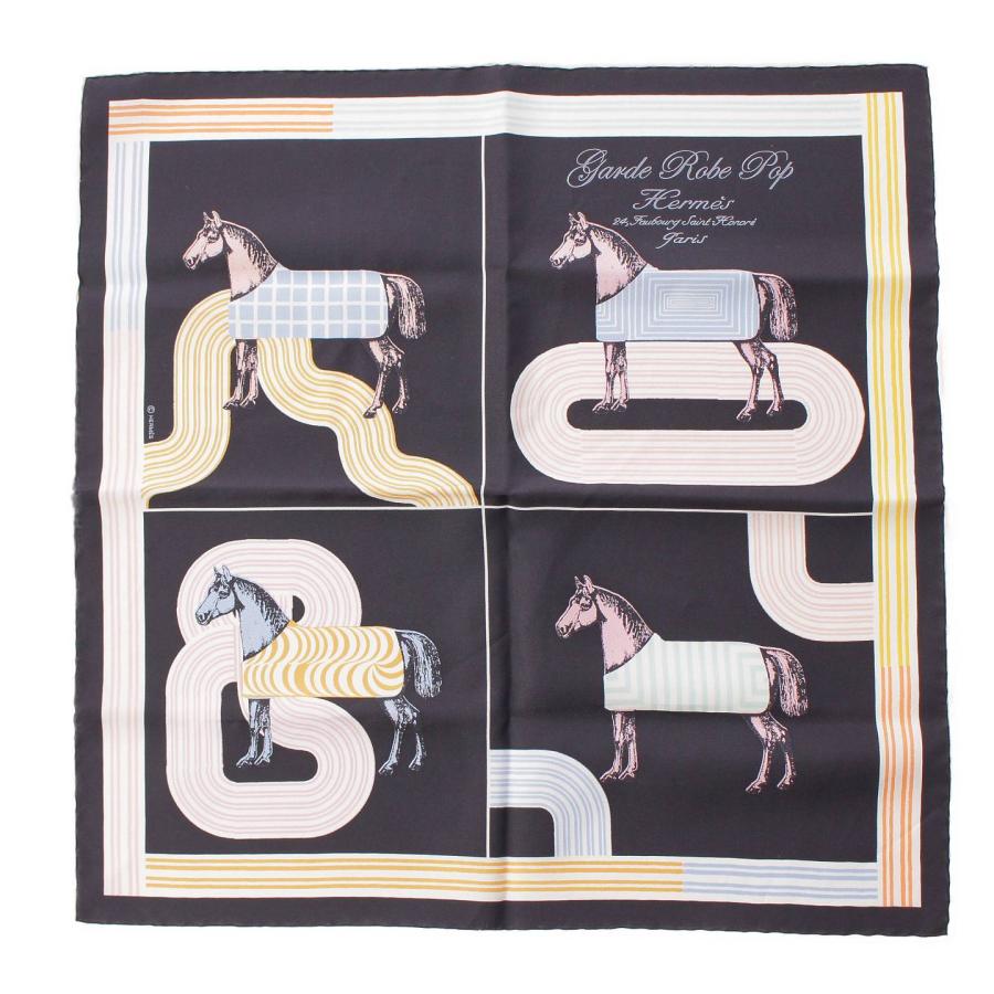 HERMES 【エルメス】Hermes カレ45 シルク ガルドローブポップ Garde 