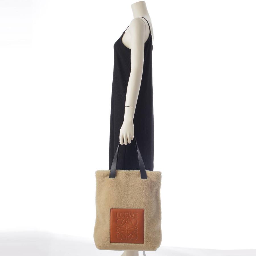 LOEWE 【ロエベ】Loewe アナグラム ロゴ ムートン トートバッグ 