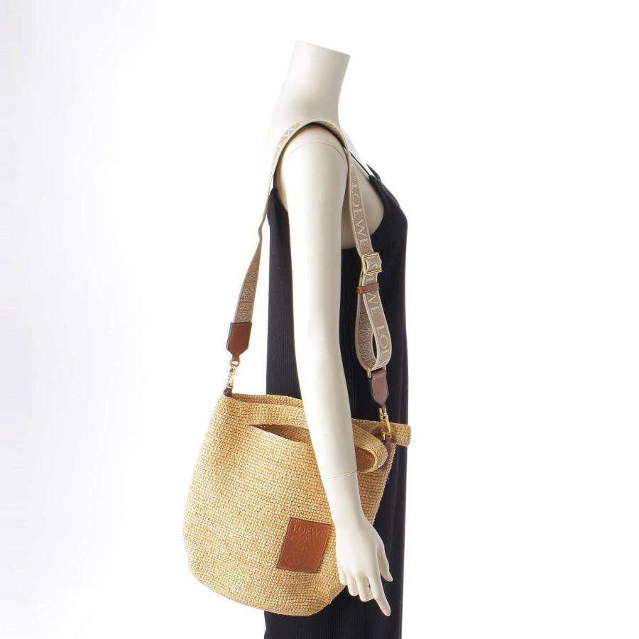 LOEWE 【ロエベ】Loewe スリット アナグラム レザー ラフィア 2WAY 