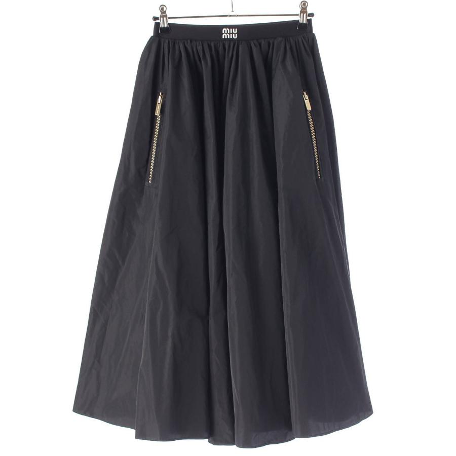 miu 【ミュウミュウ】Miu Miu 23年 テクニカルシルク フルスカート  