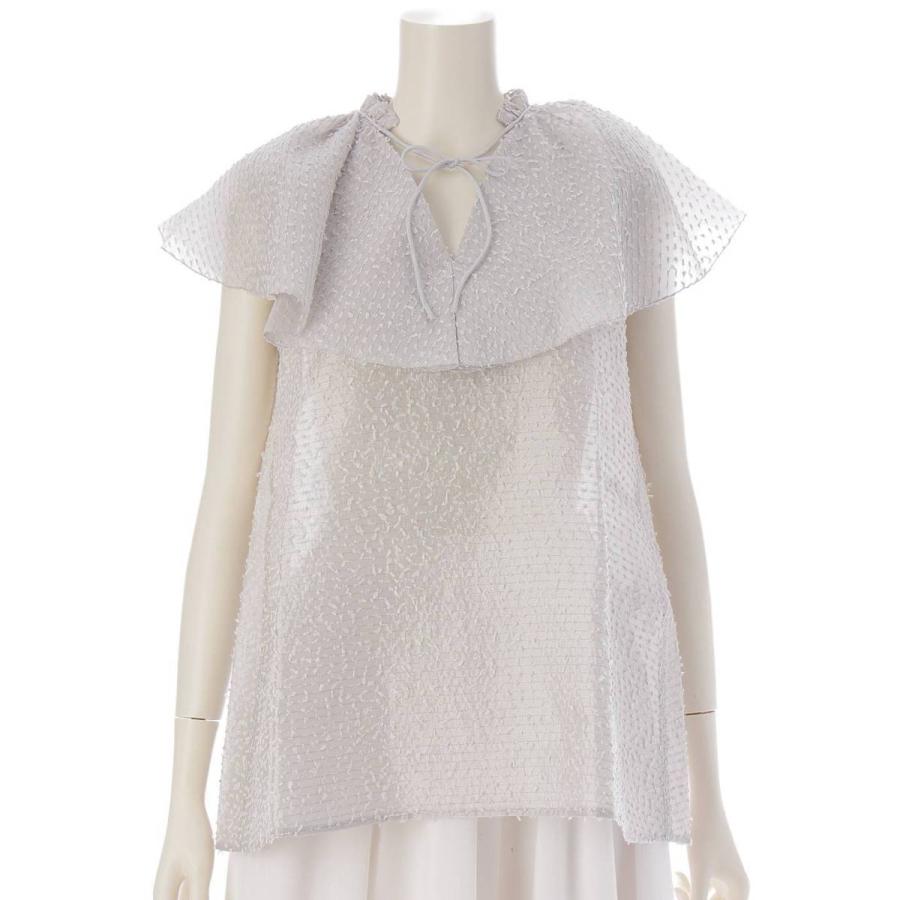 drawer コットンシルクリボンスリーブブラウス ドゥロワー ドゥロワー