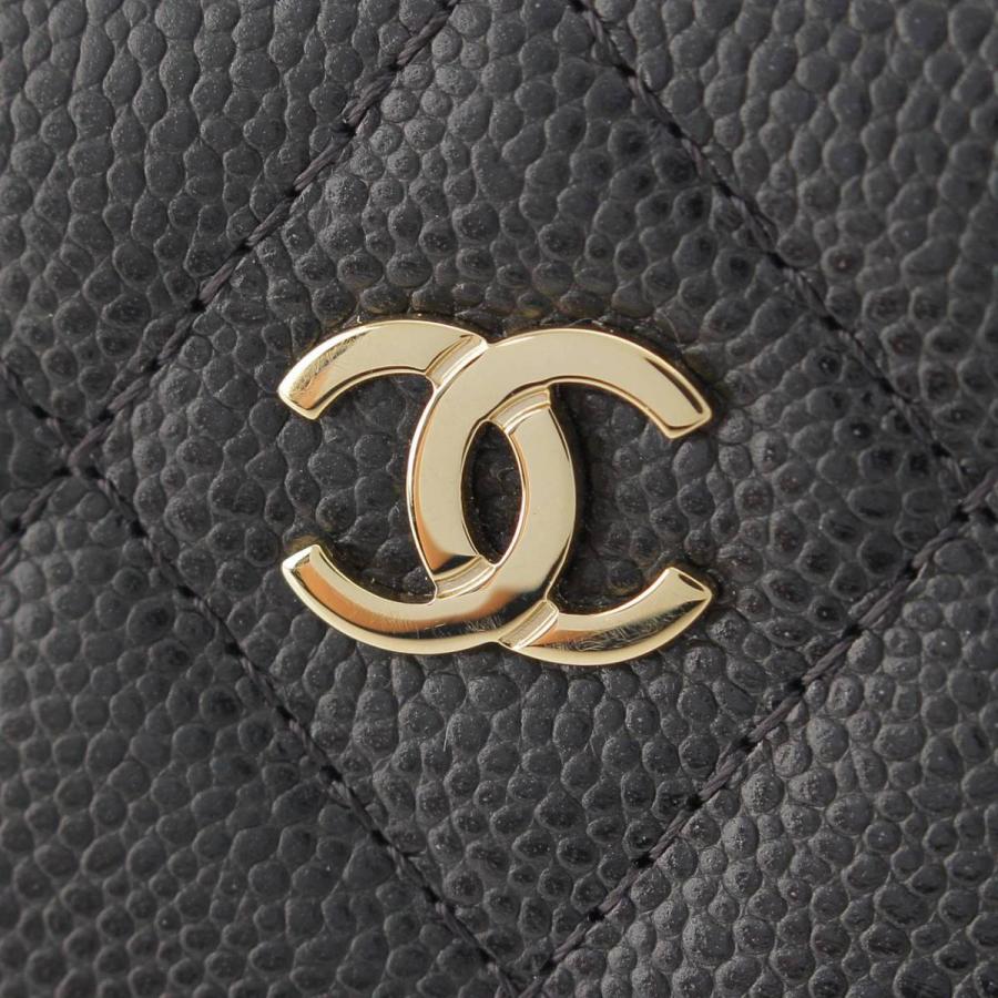 CHANEL（シャネル） 【シャネル】Chanel マトラッセ キャビアスキン フラグメントケース コイン カード AP3999 ブラック ...