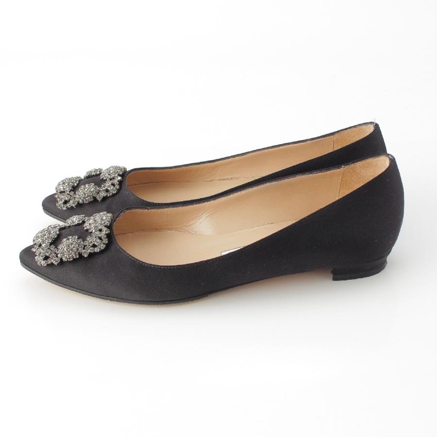 マノロブラニビジューハンギシフラットシューズ