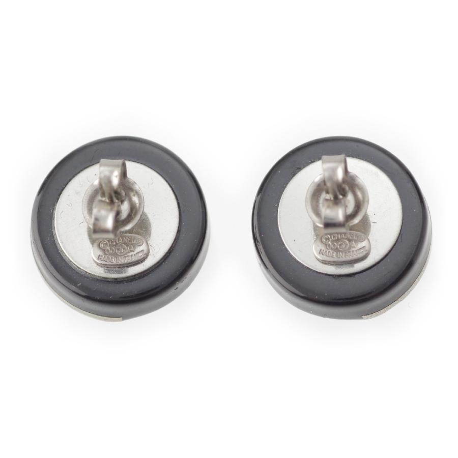 CHANEL シャネル 00A メタル バイカラー ラウンド ピアス イヤリング  