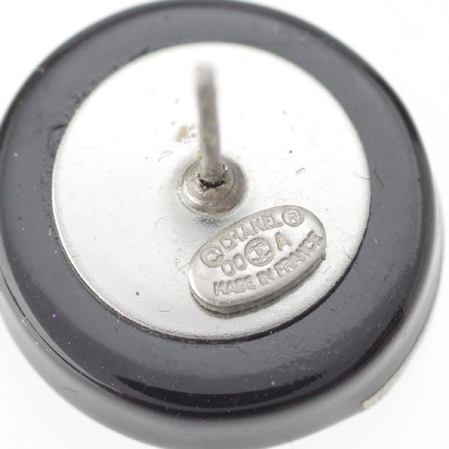 CHANEL シャネル 00A メタル バイカラー ラウンド ピアス イヤリング  