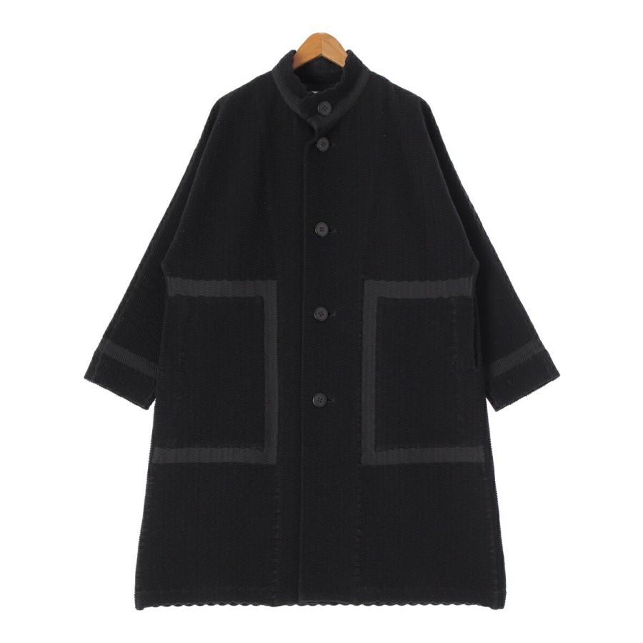 ISSEY MIYAKE イッセイミヤケ　ロングコート　ブラック　ジャケット　花 ISSEY MIYAKE イッセイミヤケ ロングコート ブラック ジャケット
