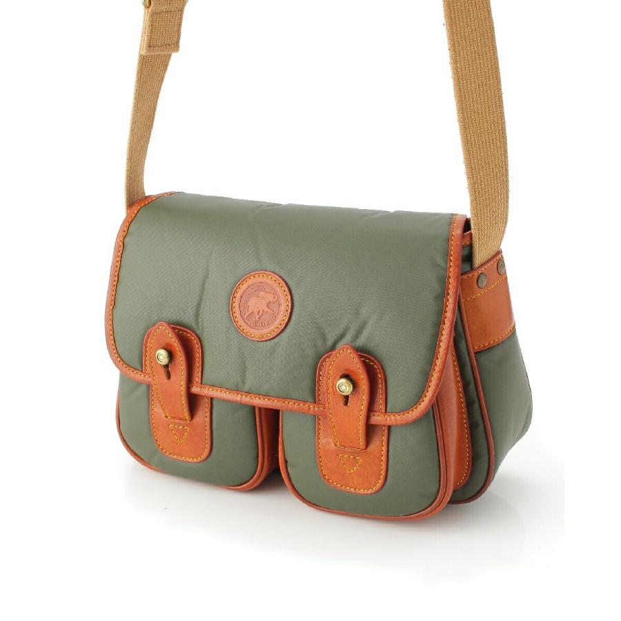 ハンティングワールド ナイロン×オイルドレザー ショルダーバッグ  