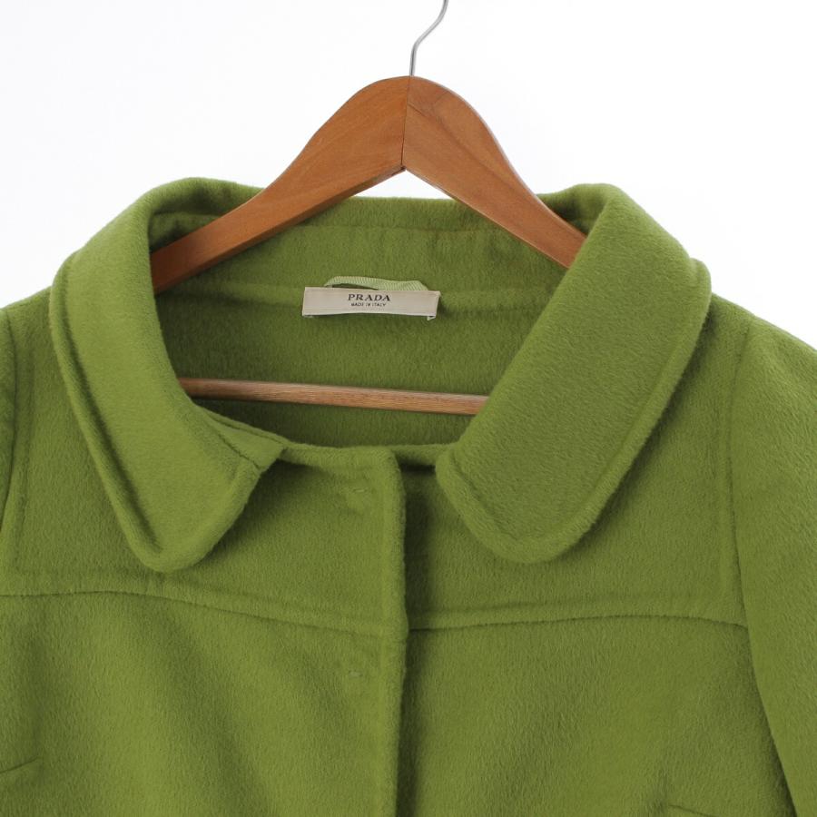 PRADA プラダ 08年 ウール アンゴラ ステンカラー ハーフ コート  