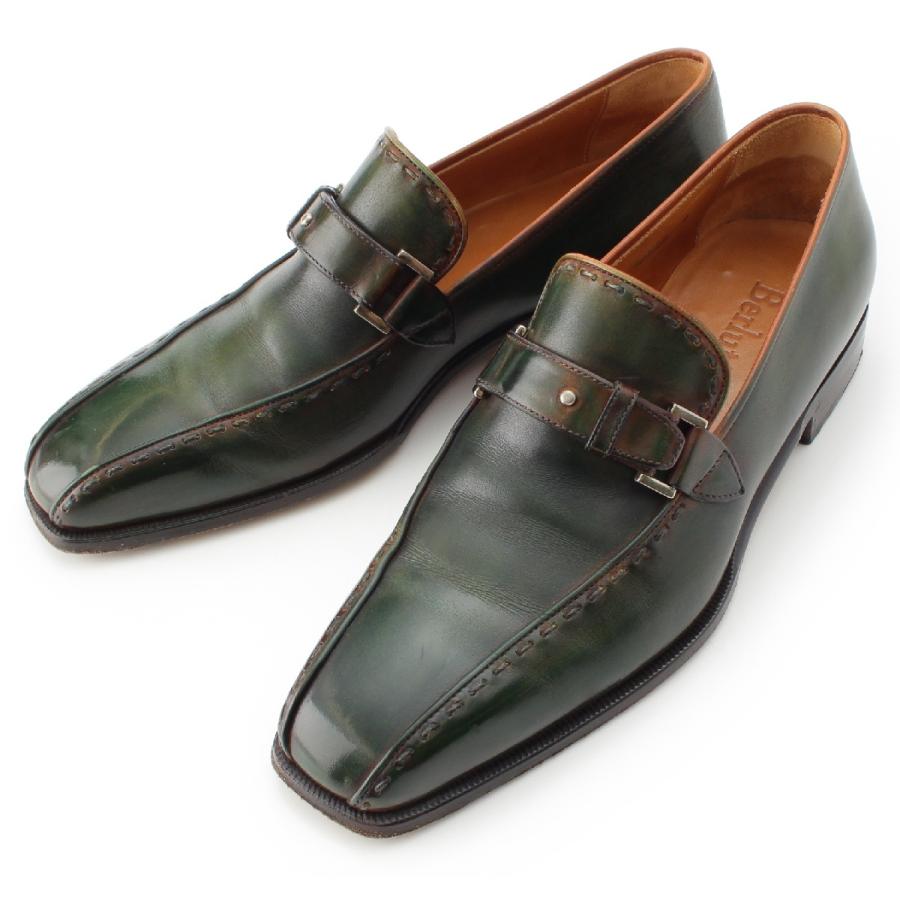 Berluti（ベルルッティ） レザー スワールトゥ パティーヌ ローファー 
