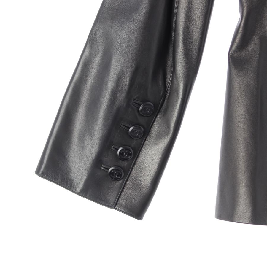 CHANEL シャネル 98A ラムスキン レザー ダブルブレスト テーラード  