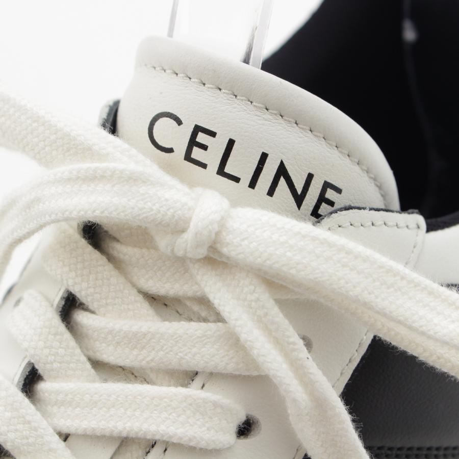 CELINE セリーヌ レザー ロゴ 厚底 ブロック スニーカー CELINE セリーヌ レザー ロゴ 厚底 ブロック スニーカー