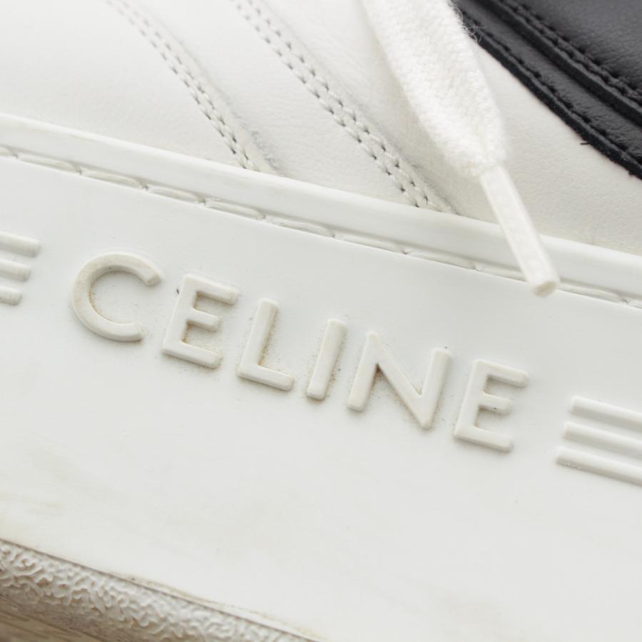 CELINE セリーヌ レザー ロゴ 厚底 ブロック スニーカー CELINE セリーヌ レザー ロゴ 厚底 ブロック スニーカー