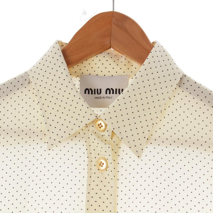 miu ミュウミュウ 23SS シルク ドット クレープ デ シン ロング miu ミュウミュウ 23SS シルク ドット クレープ デ シン ロング