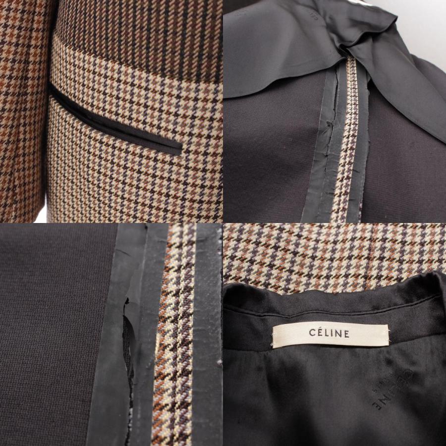 CELINE セリーヌ フィービー期 ウール チェック クロンビー コート 2  