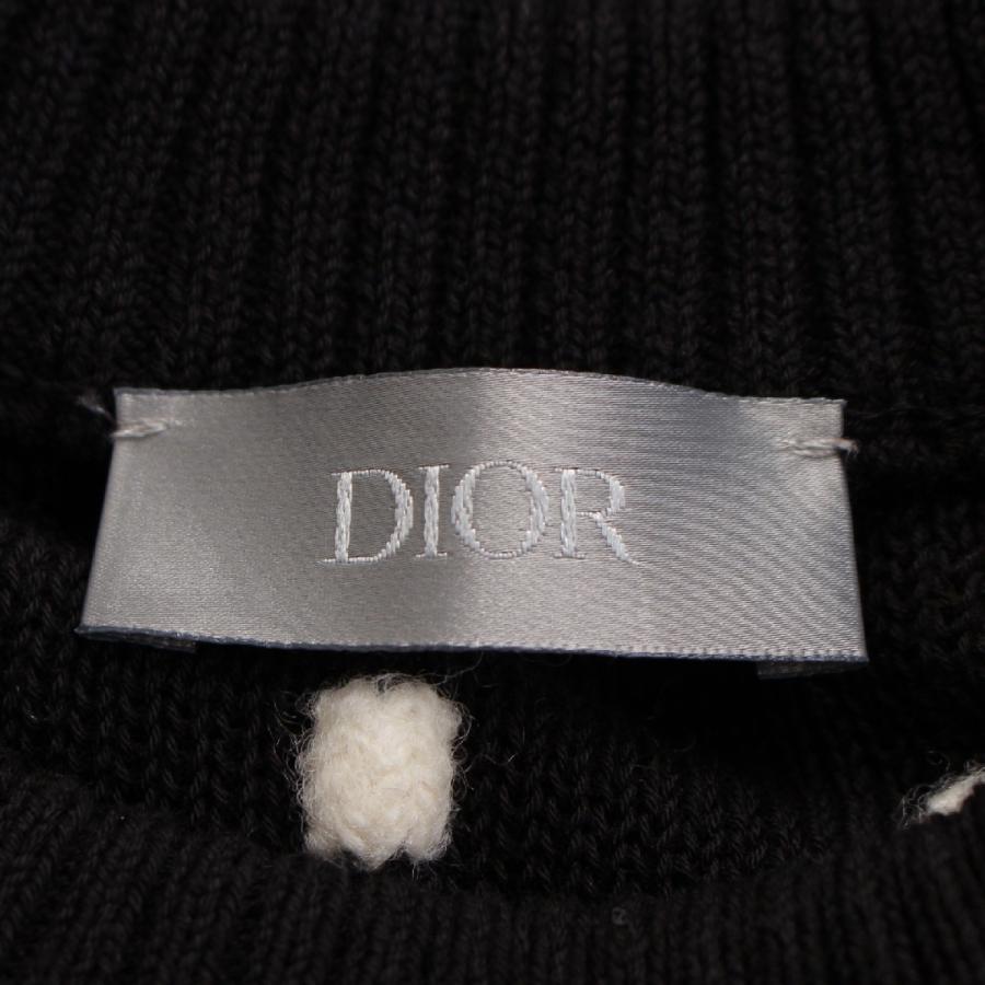 ディオール 23AW コットン ロゴ ドット ニット セーター ディオール 23AW コットン ロゴ ドット ニット セーター