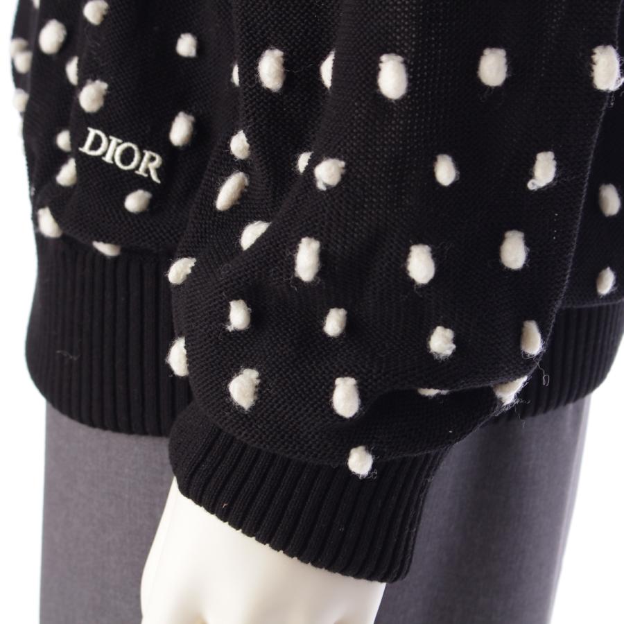 ディオール 23AW コットン ロゴ ドット ニット セーター ディオール 23AW コットン ロゴ ドット ニット セーター