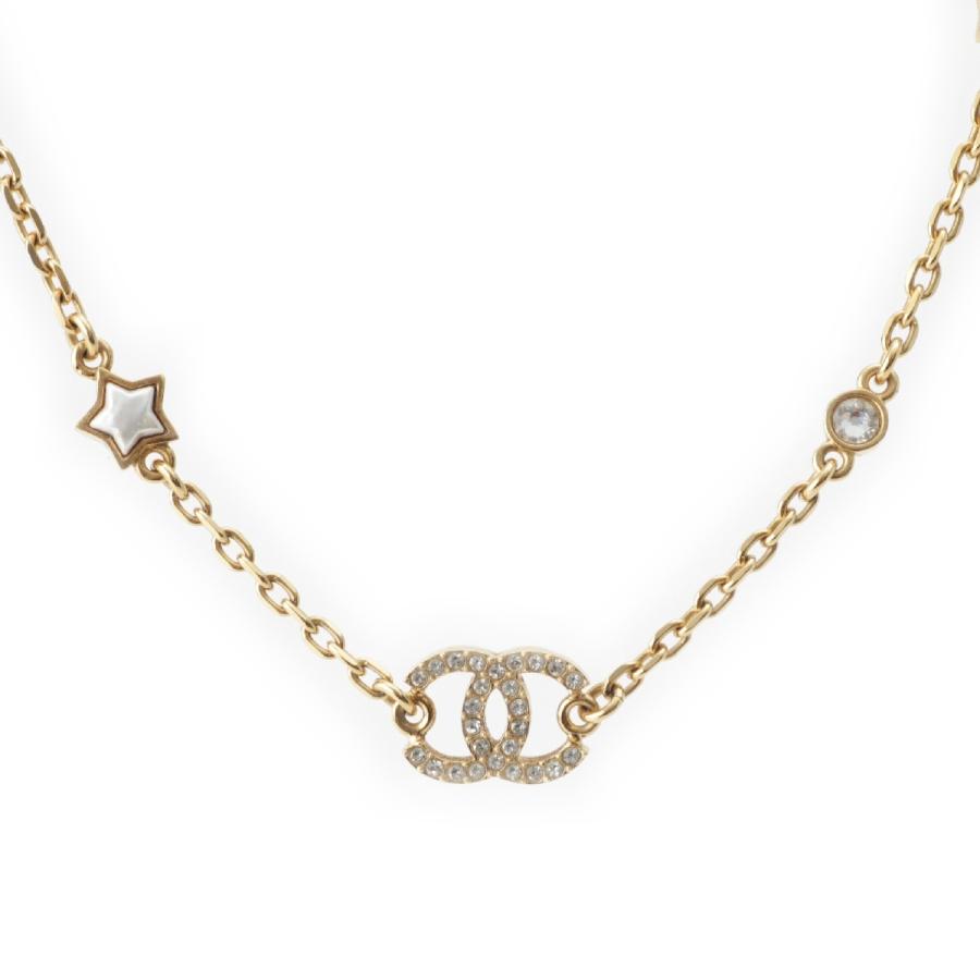 CHANEL シャネル B24C ココマーク ラインストーン Fパール