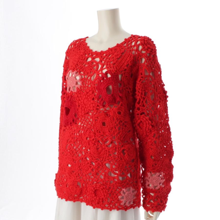 ヨウジヤマモト 80s ウール かぎ編み フラワー ローゲージ Yohji Yamamoto（ヨウジヤマモト） 80s ウール かぎ編み フラワー