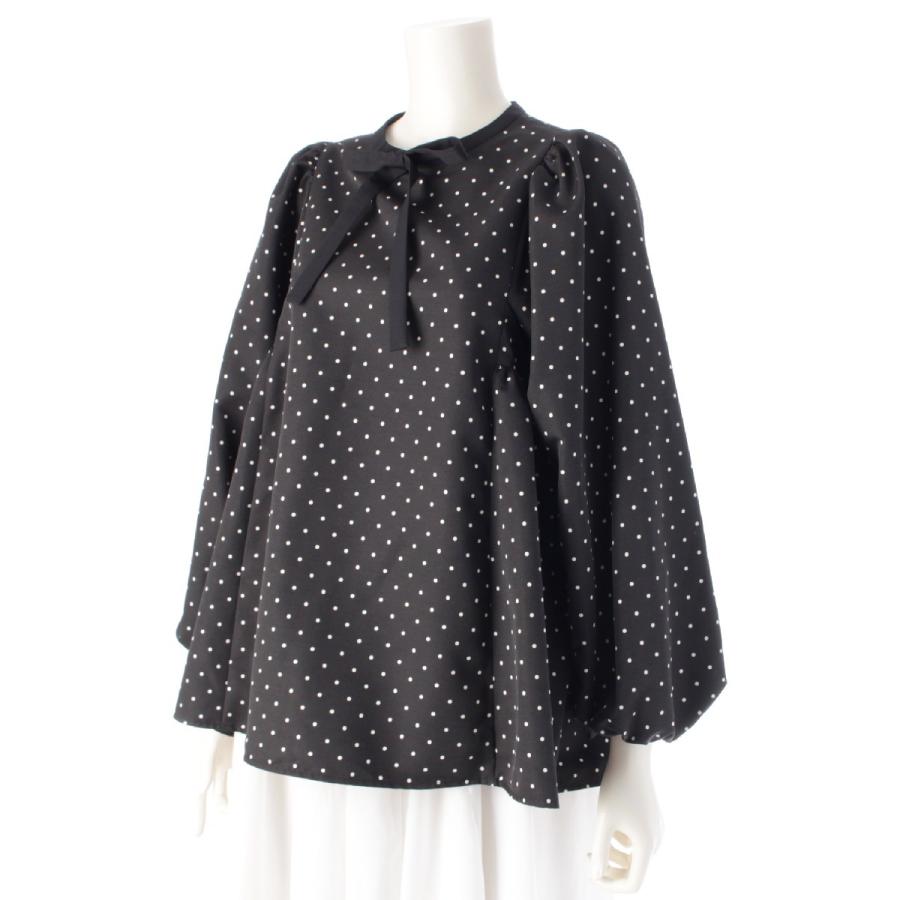 Yori ヨリ 24AW シャンタングログラン ドットサイドギャザー ブラウス