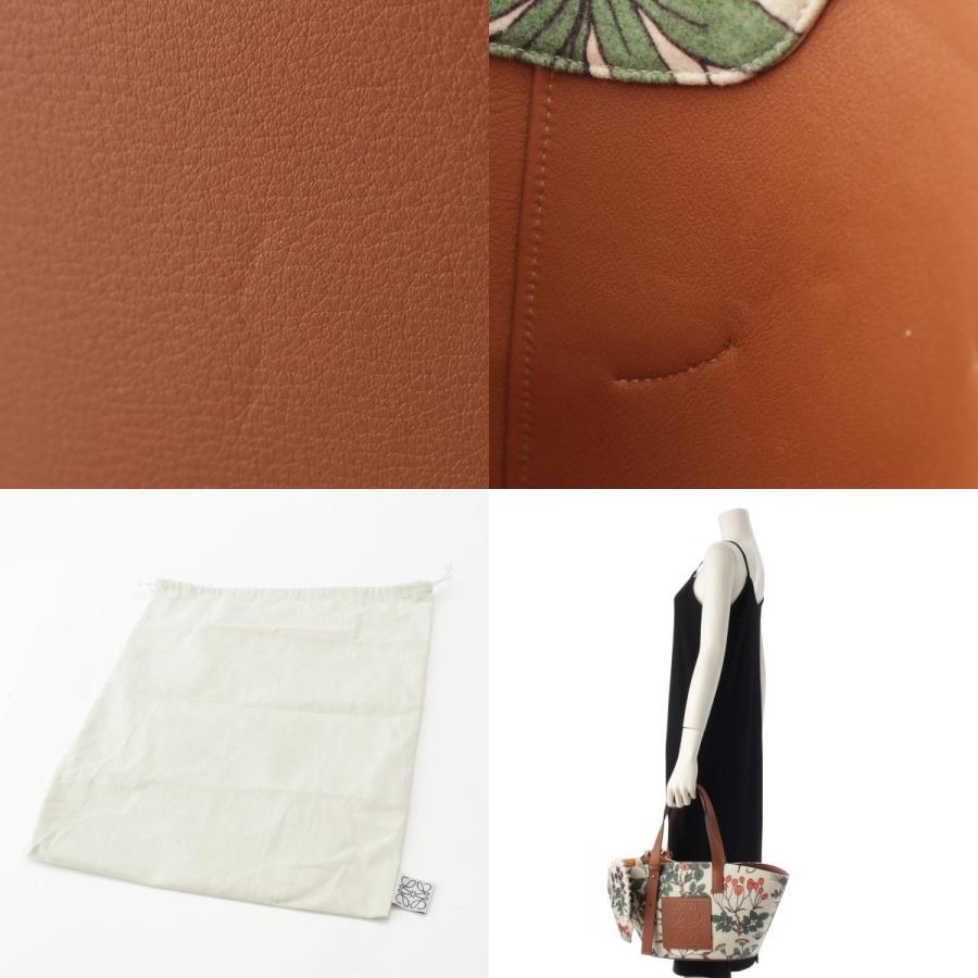 美品　ロエベ　エレファント　バスケット　ラフィア　レザー　アナグラム　ブラウン LOEWE（ロエベ） エレファント レザー×フェルト ハーバリウム