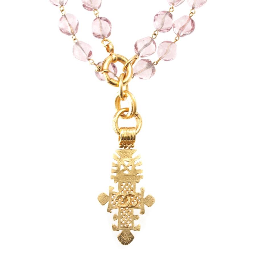 CHANEL シャネル 94P ココマーク クロストップ カラーストーン