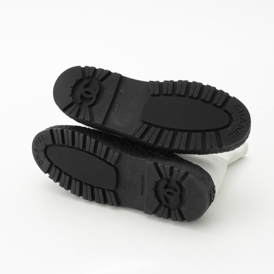 CHANEL（シャネル） レザー ココマーク ロゴ サイドジップ アンクル